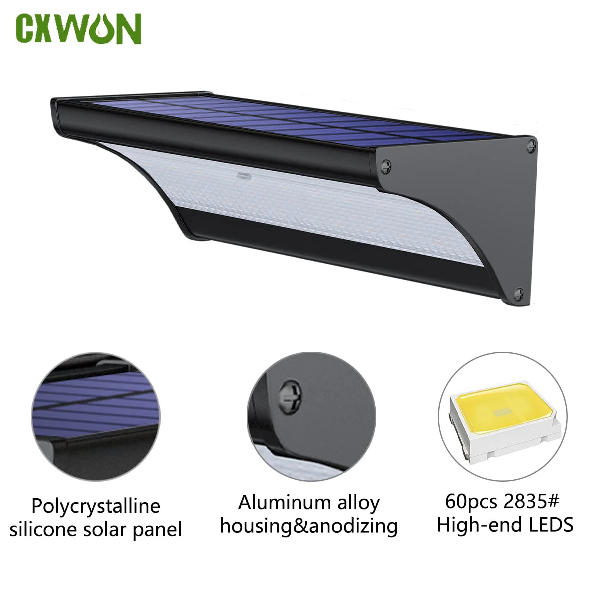 60/48Led Outdoor Solar Wall Li - Waterproof Junction Box Solar ulasan dan harga