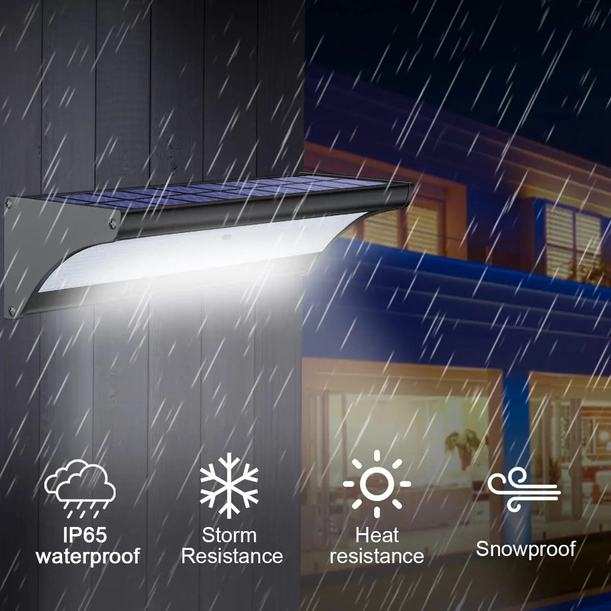60/48Led Outdoor Solar Wall Li - Waterproof Junction Box Solar ulasan dan harga