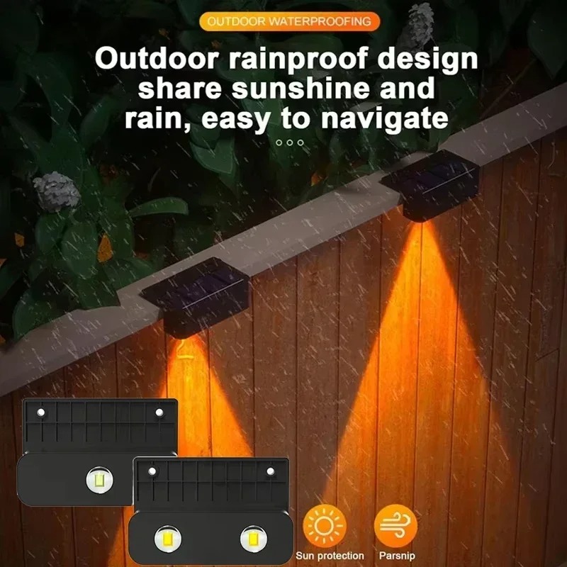 1/2/4PCS  Solar Wall Light Out - Waterproof Junction Box Solar ulasan dan harga