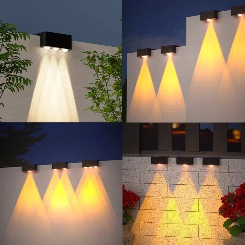 1/2/4PCS  Solar Wall Light Out - Waterproof Junction Box Solar ulasan dan harga
