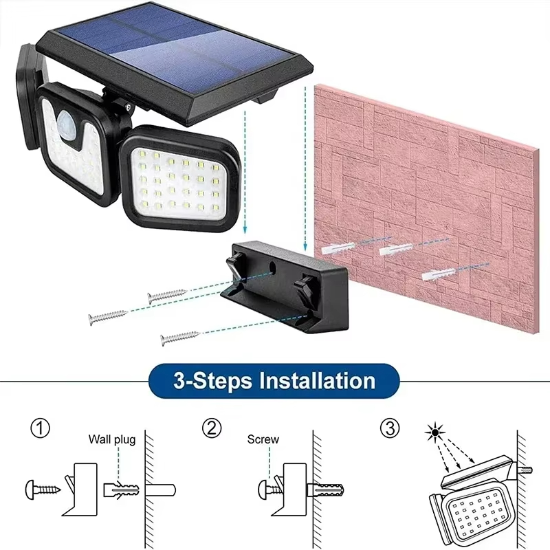 Led Solar Light Outdoor Motion - Waterproof Junction Box Solar ulasan dan harga