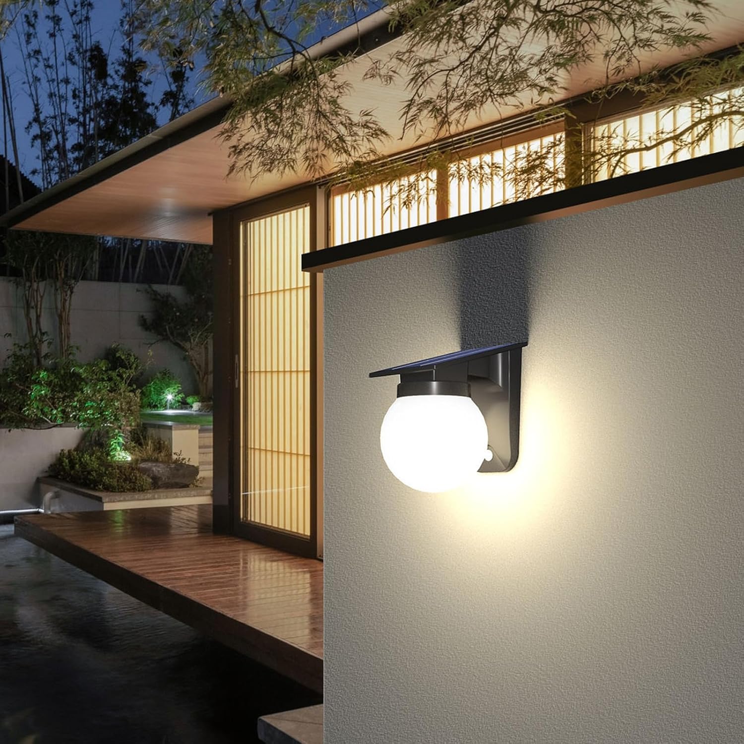 Solar Sphere Wall Lights Outdo - Waterproof Junction Box Solar ulasan dan harga