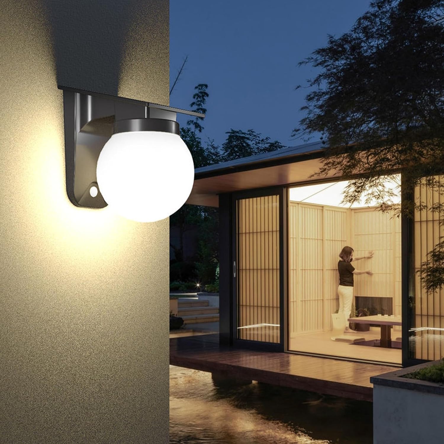 Solar Sphere Wall Lights Outdo - Waterproof Junction Box Solar ulasan dan harga