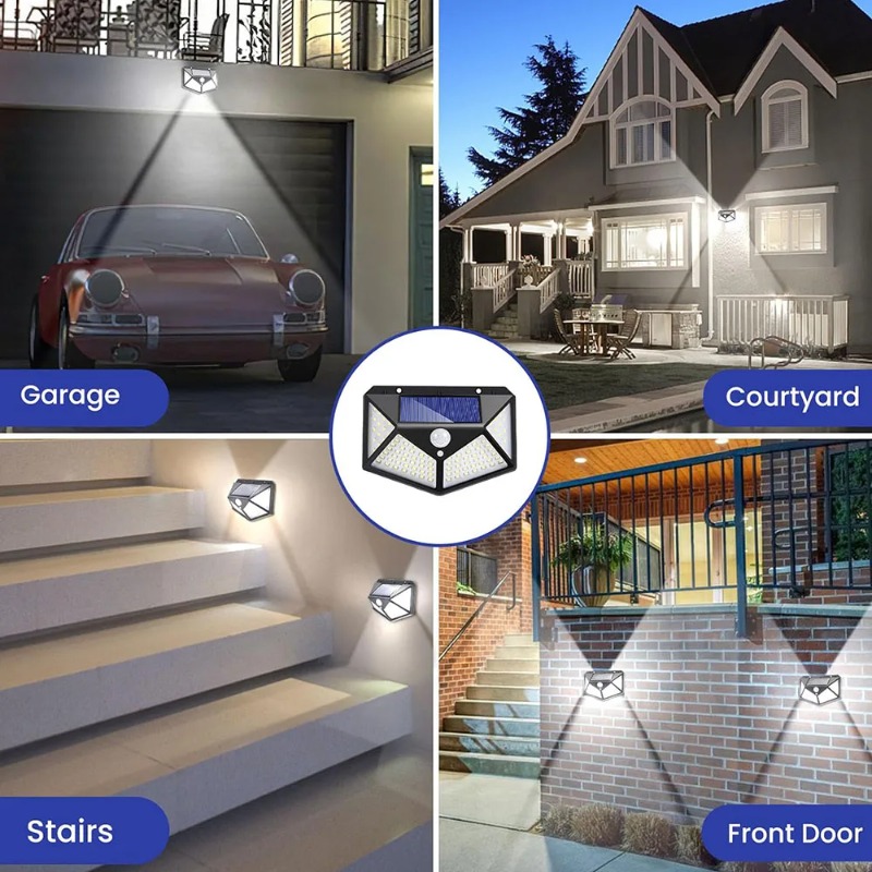1~8Pcs 100LED Solar Lights wit - Waterproof Junction Box Solar ulasan dan harga