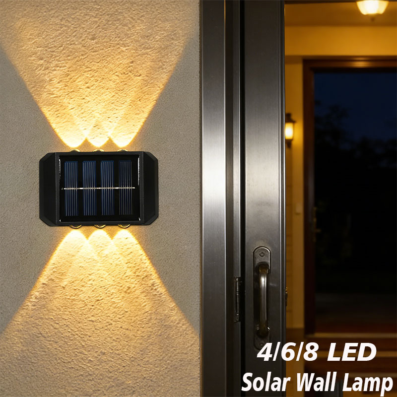 4/6/8 LED Solar Outdoor Light  - Waterproof Junction Box Solar ulasan dan harga