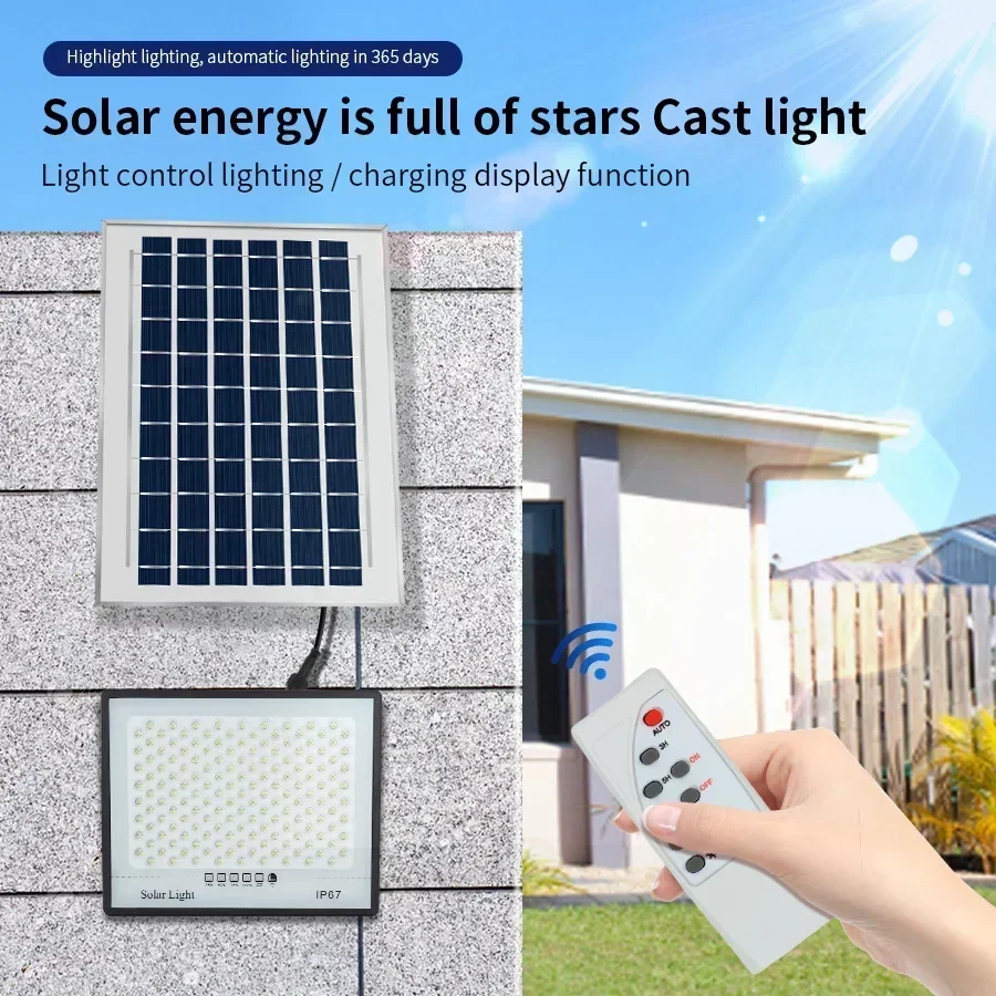 500W Solar Lights Outdoor Gard - Waterproof Junction Box Solar ulasan dan harga