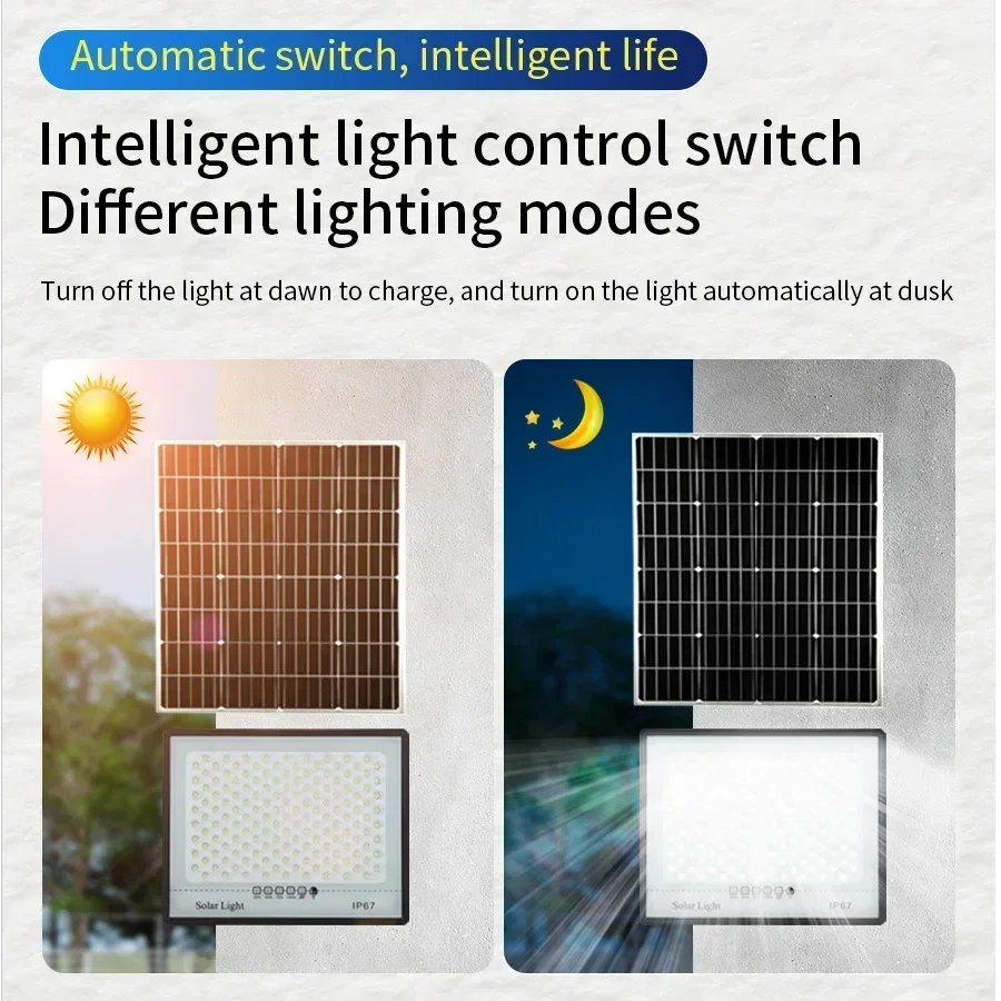 500W Solar Lights Outdoor Gard - Waterproof Junction Box Solar ulasan dan harga