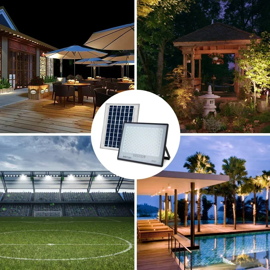 500W Solar Lights Outdoor Gard - Waterproof Junction Box Solar ulasan dan harga